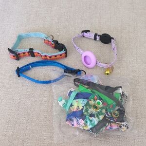 Vibrant Cat Collar Set with Bell And Bows